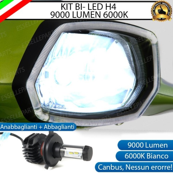 Kit Full LED Lampada H4 9000 Lumen per VESPA Sprint 125 2014-2016 3V