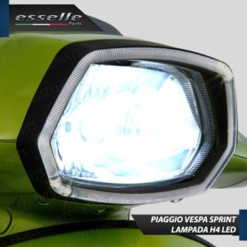 Kit Full LED Lampada H4 9000 Lumen per VESPA Sprint 125 2017-2018 3V i-get ABS