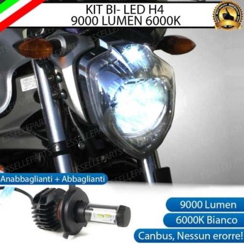 Kit Full LED Lampada H4 9000 Lumen Anabbaglianti Abbaglianti per YAMAHA FZ6 2007-2011 S2