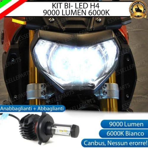 Kit Full LED Lampada H4 9000 Lumen Anabbaglianti Abbaglianti per YAMAHA MT-09 2013-2015