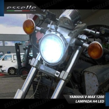 Kit Full LED Lampada H4 9000 Lumen Anabbaglianti Abbaglianti per YAMAHA V-Max 1200 1995-2004