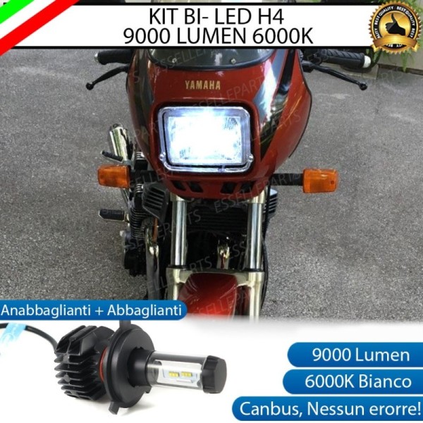 Kit Full LED Lampada H4 9000 Lumen Anabbaglianti Abbaglianti per YAMAHA XJ 600 1985-1994