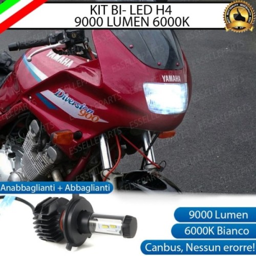 Kit Full LED Lampada H4 9000 Lumen Anabbaglianti Abbaglianti per YAMAHA XJ 900 1994-1998 S