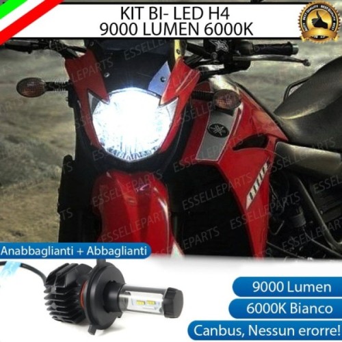Kit Full LED Lampada H4 9000 Lumen Anabbaglianti Abbaglianti per YAMAHA XT 660 2004-2016 R