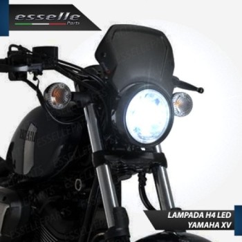 Kit Full LED Lampada H4 9000 Lumen per YAMAHA XV 125 1997-2003 S Virago