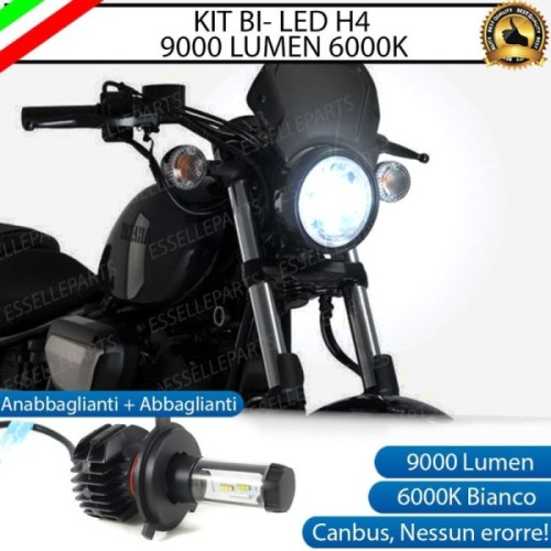 Kit Full LED Lampada H4 9000 Lumen Anabbaglianti Abbaglianti per YAMAHA XV 750 1992-1997