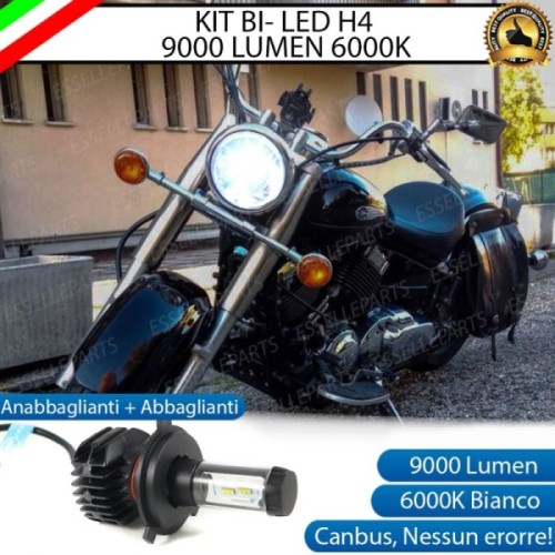 Kit Full LED Lampada H4 9000 Lumen per YAMAHA XVS 1300 2006-2016 Midnight Star