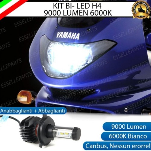 Kit Full LED Lampada H4 9000 Lumen per YAMAHA YZF 600 1996-2004 R Thundercat