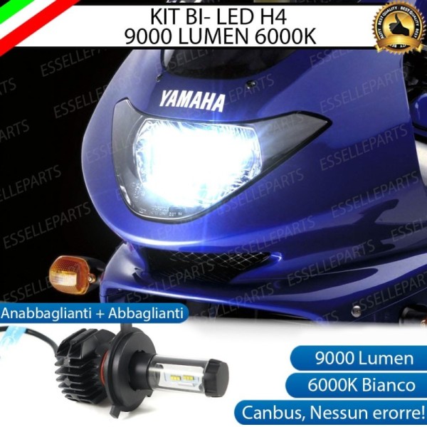 Kit Full LED Lampada H4 9000 Lumen per YAMAHA YZF 600 1996-2004 R Thundercat