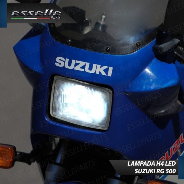 Lampada LED H4 Per Suzuki RG 500 R Luce Bianca Canbus