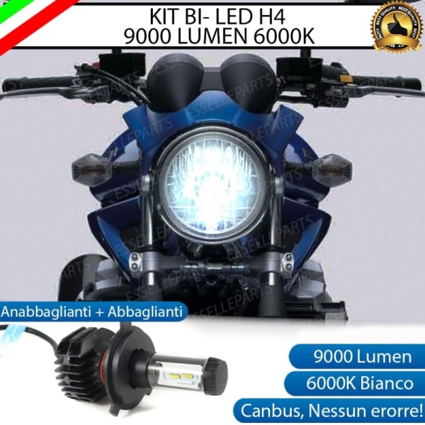 Kit Full LED Lampada H4 9000 Lumen per SUZUKI GSF 650 Bandit 2005-2006