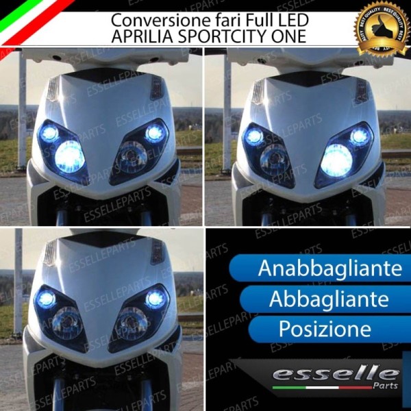 Conversione Fari Full LED - ULTRA COMPATTA - per APRILIA Sportcity 50 2008-2012 One
