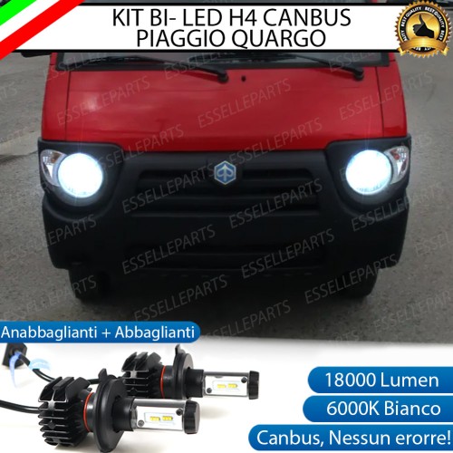 Kit Full LED Coppia lampade H4 Anabbaglianti/Abbaglianti per Piaggio Quargo