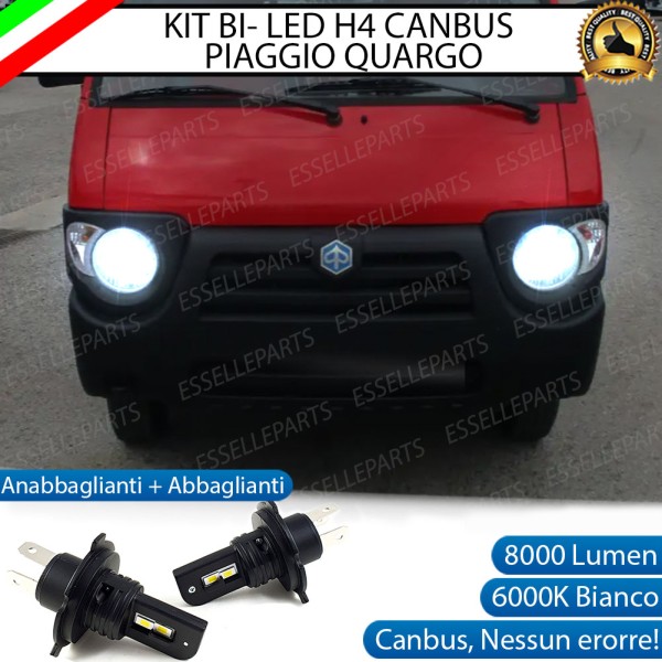 Coppia Lampade H4 LED 8000 Lumen per Piaggio Quargo