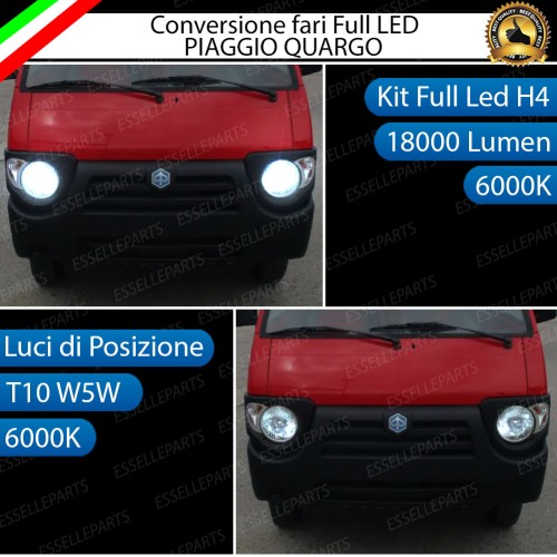 Conversione Fari Full LED 18000LM + 330LM per PIAGGIO QUARGO