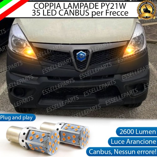 Coppia Frecce Anteriori PY21W 35 LED Canbus PIAGGIO PORTER NP6