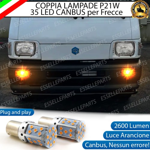 Coppia Lampade P21W BA15S 35 LED CANBUS PER Piaggio Porter I PER FRECCE DIREZIONALI ANTERIORI