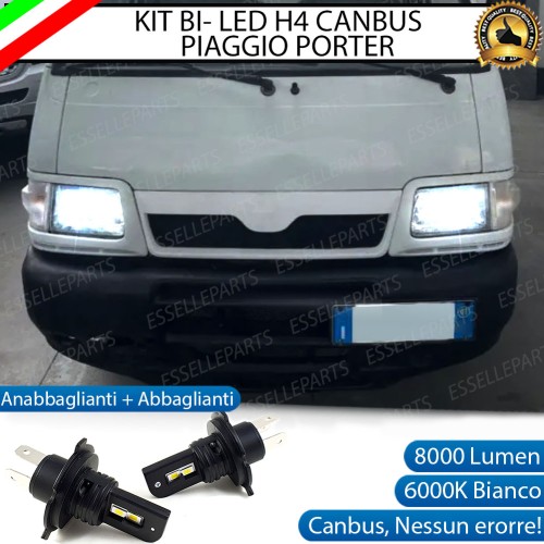 Coppia Lampade H4 LED 8000 Lumen per Piaggio Porter II