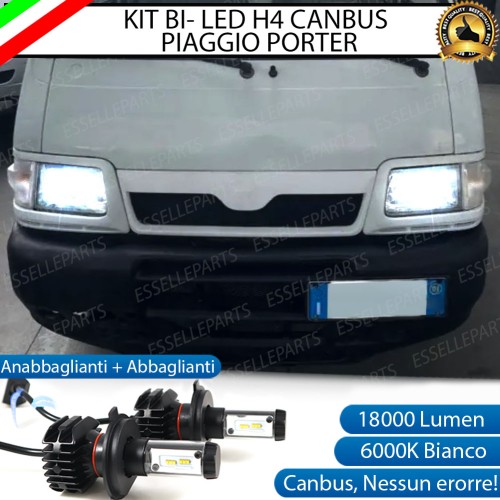 Kit Full LED Coppia lampade H4 Anabbaglianti/Abbaglianti per Piaggio Porter II