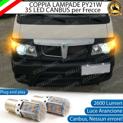 Coppia Frecce Anteriori PY21W 35 LED Canbus PIAGGIO PORTER III