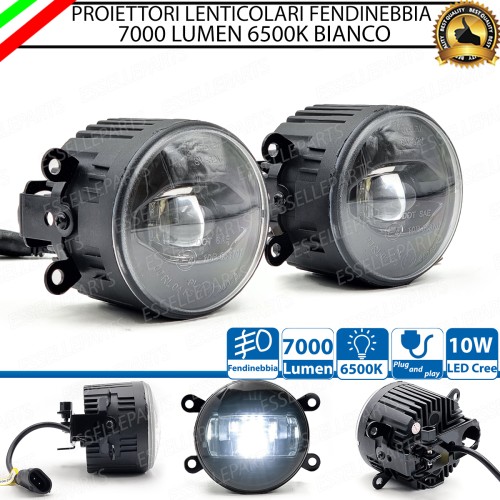 Set Proiettori Lenticolari Led Fendinebbia Smart Fourfour Fumè