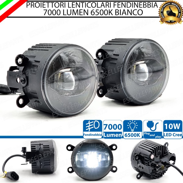 Set Proiettori Lenticolari Led Fendinebbia Dacia Duster Mk1 Pre-Restyling Fumè