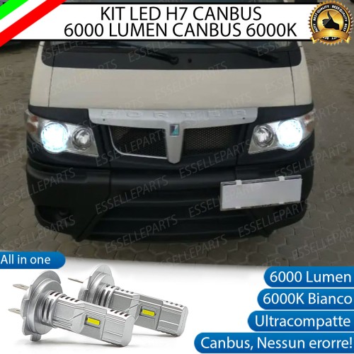 Kit Full LED H7 6000 LUMEN Abbaglianti Specifici per PIAGGIO PORTER III