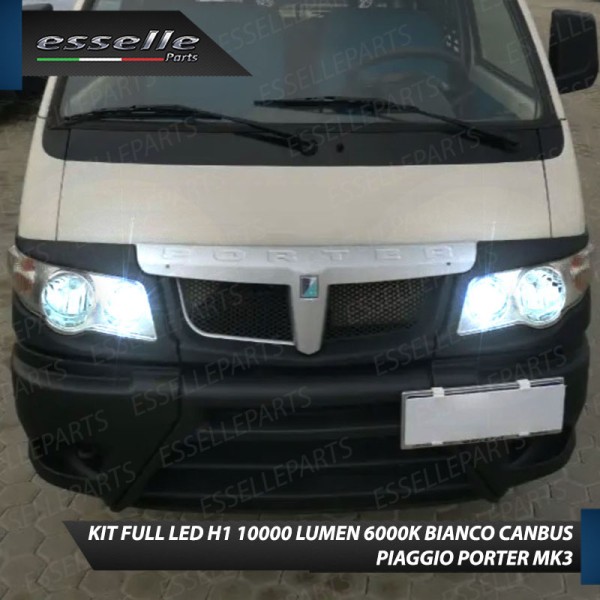Kit Full LED coppia H1 - ULTRA COMPATTA - 10000 LUMEN abbaglianti PIAGGIO PORTER III