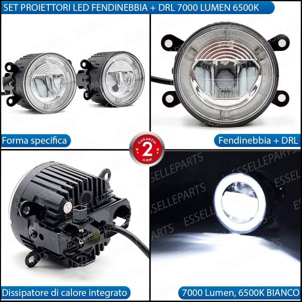 Set Proiettori LED Fendinebbia + Luci Diurne LED Suzuki Swift 6 Argento
