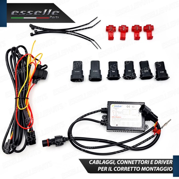 Set Proiettori LED Fendinebbia + Luci Diurne LED Suzuki Swift 6 Argento