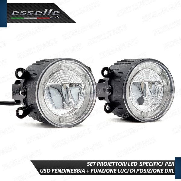 Set Proiettori LED Fendinebbia + Luci Diurne LED Mitsubishi Space Star 2 Argento