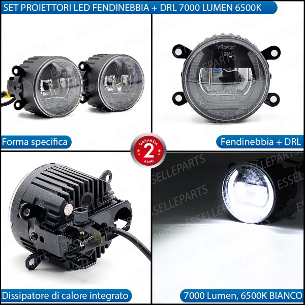 Set Proiettori LED Fendinebbia + Luci Diurne LED Citroen Ds5 Nero Fumè