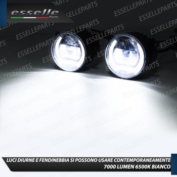 Set Proiettori LED Fendinebbia + Luci Diurne LED Renault Captur Restyling Nero Fumè