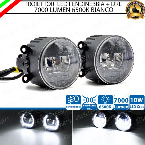 Set Proiettori LED Fendinebbia + Luci Diurne LED Citroen Berlingo 3 Nero Fumè