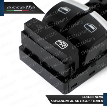 INTERRUTTORE ALZACRISTALLI LATO GUIDA NERO / CROMO PER AUDI A6 C6 C6 DAL 2009 INTERRUTTORE ALZACRISTALLI LATO GUIDA NERO / CROMO PER AUDI A6 C6 C6 DAL 2009
