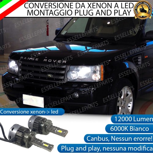 Conversione D2S Led Da Xenon a LED 12000 Lumen 6000K LAND ROVER RANGE ROVER 3 FINO AL 2006