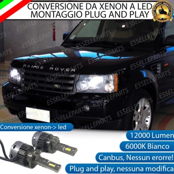 Conversione D2S Led Da Xenon a LED 12000 Lumen 6000K LAND ROVER RANGE ROVER 3 FINO AL 2006