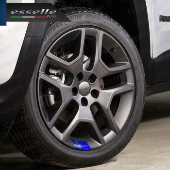 6 X DECALCOMANIE CERCHI IN LEGA RUOTE ADESIVO BLU PER RANGE ROVER VOGUE