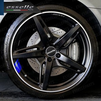 6 X DECALCOMANIE CERCHI IN LEGA RUOTE ADESIVO BLU PER NISSAN QASHQAI I RESTYLING