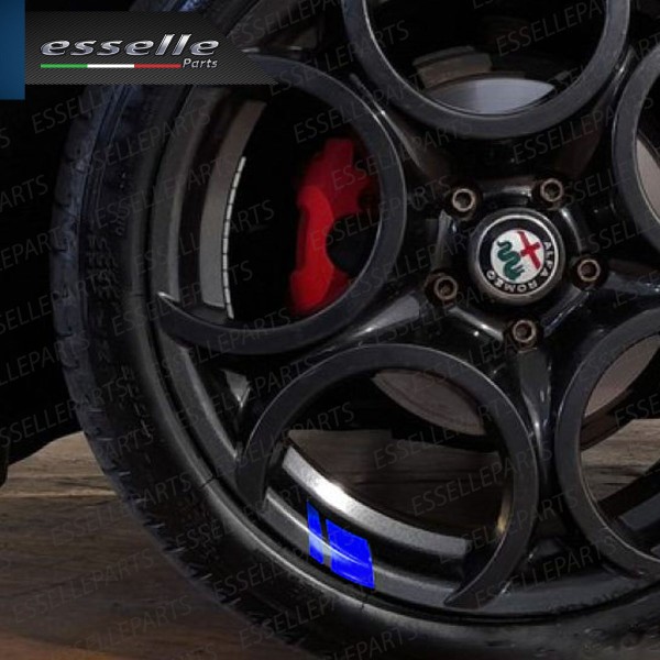 6 X DECALCOMANIE CERCHI IN LEGA RUOTE ADESIVO BLU PER OPEL CORSA (E)