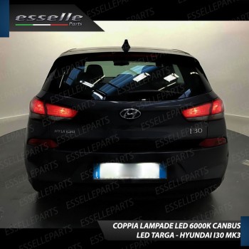 Luci Targa 9 LED per Hyundai I30 MK3 Canbus 6000K Bianco