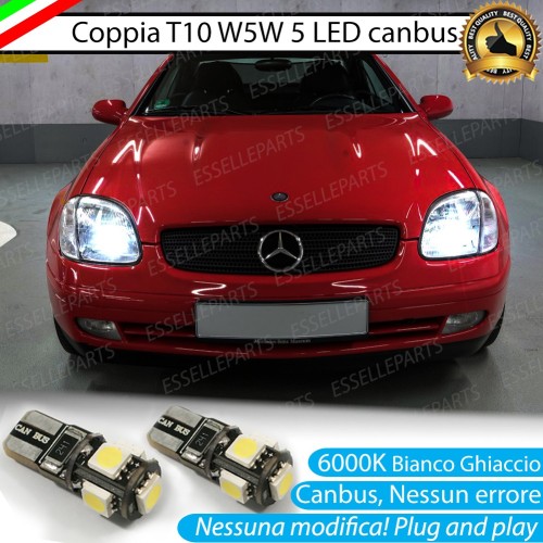 Coppia luci di posizione T10 W5W 5 LED canbus 6000K Mercedes SLK R170 Dal 2001