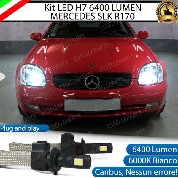 Kit Full LED H7 6400 Lumen 6000K bianco Anabbaglianti MERCEDES SLK R170 Dal 2001