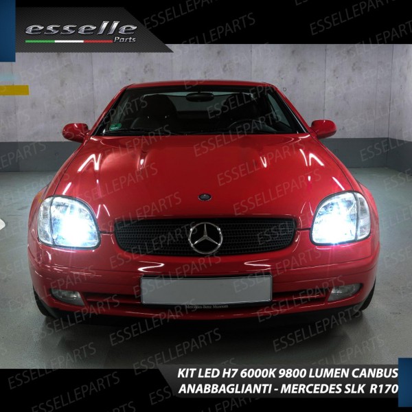 Kit Full LED H7 9800 Lumen 6000K bianco Anabbaglianti MERCEDES SLK R170 Dal 2001