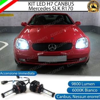 Kit Full LED H7 9800 Lumen 6000K bianco Anabbaglianti MERCEDES SLK R170 Dal 2001