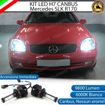 Kit Full LED H7 9800 Lumen 6000K bianco Abbaglianti MERCEDES SLK R170 Dal 2001