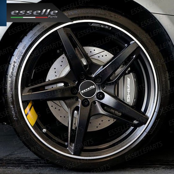 6 X DECALCOMANIE CERCHI IN LEGA RUOTE ADESIVO ORO PER NISSAN MICRA V