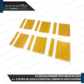 6 X DECALCOMANIE CERCHI IN LEGA RUOTE ADESIVO ORO PER OPEL CORSA E 6 X DECALCOMANIE CERCHI IN LEGA RUOTE ADESIVO ORO PER OPEL CORSA E