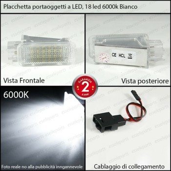 Kit Led interni Completo + LED Alette parasole 6000K Bianco VW T-ROC con interni alogeni
