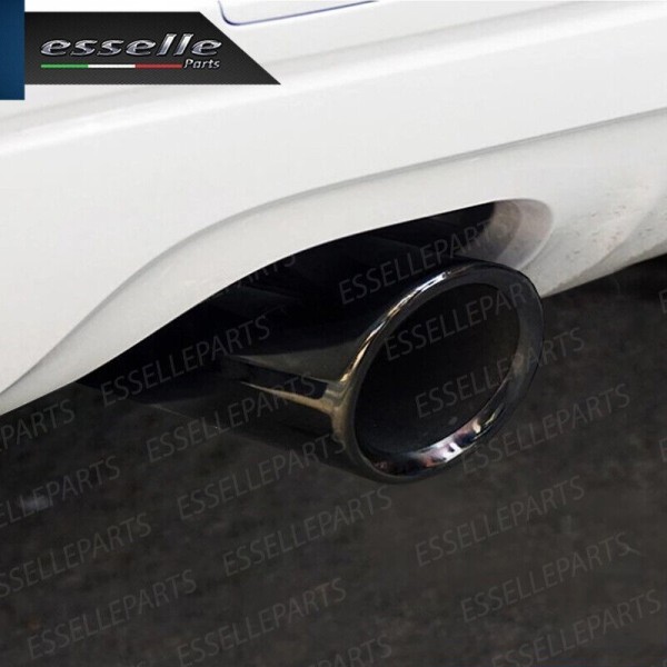 Terminale Di Scarico Nero Brunito Inox Per Audi A3 8P Pre-Restyling